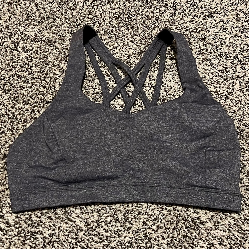 Lululemon Free to Be Serene Bra Heathered Grey Size 6